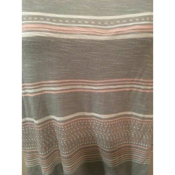 Splendid Womens Grey White Pink Striped Crop Tank Top Small - Picture 3 of 6